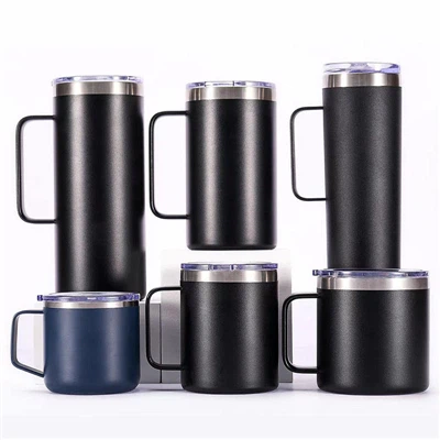 Nerezová nádoba na kávu s rukojetí